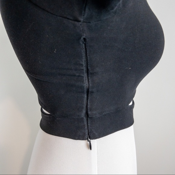 Tiger Mist Black Becca Cutout Mock Neck Crop Top - Size Small - Picture 6 of 12